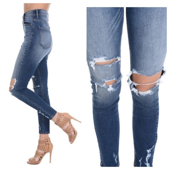 Destructed High Rise Skinny - Picture 7 of 10